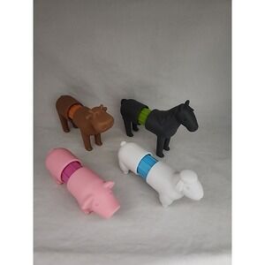 Artminds Farm Animal Stamper Set Pig Sheep Cow Horse‎ 4 Piece Multicolored Ink